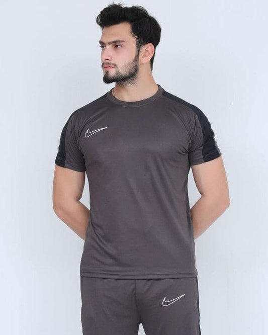 N-I-K-E Dri-Fit Charcoal & Black Tracksuit