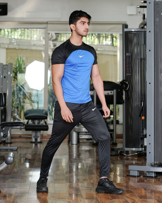 N-I-K-E Black & Blue Dri-Fit TwinSet Tracksuit