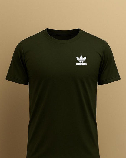ADI OLIVE Green Dri-Fit Sports T-Shirt