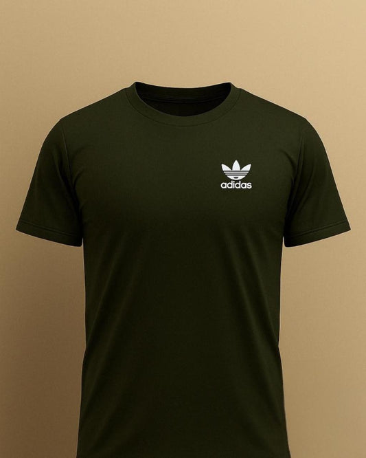 ADI OLIVE Green Dri-Fit Sports T-Shirt